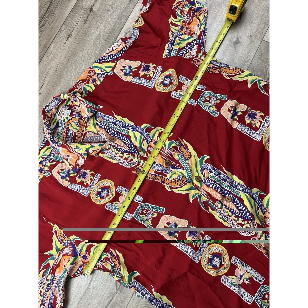 Kahala Hawaii Button Up Shirt Mens Size 2XL Aloha Floral Red Short Sleeve - Picture 8 of 12